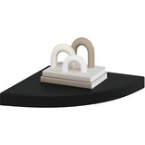  Plutajuće kutne police 2 kom crne 35 x 35 x 3,8 cm MDF | shoptok.hr