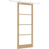  Klizna vrata Prirodna 93 x 232 cm Masivna borovina i staklo | shoptok.hr