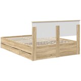  Krevetna konstrukcija s ladicama Sonoma hrast 160 x 200 cm | shoptok.hr