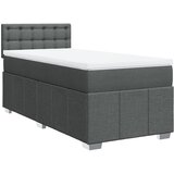 Maison Chic Box spring postelja - Vzmetna postelja z vzmetnico temno siva 90x200 cm blago SL24046, (21891303) | Shoptok.si