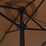  suncobran s aluminijskim stupom 460 x 270 cm smeđesivi | Eponuda.com