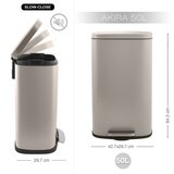 Spirella Smeđe-siva željezna kanta za smeće s pedalom 50 l Akira – | shoptok.hr