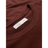 Ombre Men's classic knitted shirt with ribbed cuffs - warm brown | Shoptok.si