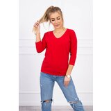 Kesi Red blouse with V-neck Cijene