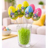  Easter Eggs on a Wire Pick Bunny with a Basket Decoration 6pcs | shoptok.hr