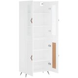 vidaXL Visoka omara bela 69,5x34x180 cm inženirski les | Shoptok.si