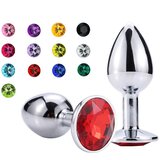 Adam i Eva Metalni analni butt plug sa kristalom - set u veličinama S/M/L Cene
