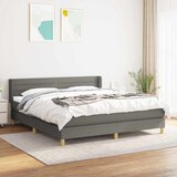  Okvir kreveta s oprugama i madrac svjetlosivi 180x200cm tkanina | shoptok.hr