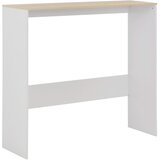  Barski stol s 2 stolne ploče bijelo i boja hrasta 130x40x120 cm | shoptok.hr