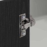 vidaXL Viseča omarica s polico Riga Črni hrast in bela 57 x 57 x 80 cm | Shoptok.si