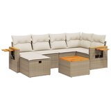  7-dijelni set vrtnih sofa od poliratana s jastucima bež | shoptok.hr