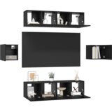 vidaXL Komplet TV omaric 6 pcs Črni hrast 60 x 30 x 30 cm | Shoptok.si
