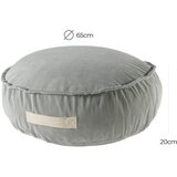 MeowBaby Okrogla otroška pufa, Velur, Siva, (21333519) | Shoptok.si