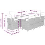  9-dijelni vrtni blagovaonski set sivi od poliratana | shoptok.hr