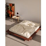 Karup Design Zakonska postelja iz masivnega bora brez vzglavja z letvenim dnom 140x200 cm v barvi terakote Japan – | Shoptok.si