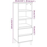  Visoka komoda bijela 40 x 36 x 110 cm od konstruiranog drva | shoptok.hr
