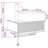  Zidni sudoper Crna 50 x 41 x 39 cm Konstruirano drvo | shoptok.hr
