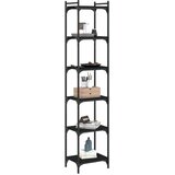  Regal za knjige sa 6 razina crni 40x30x188 cm konstruirano drvo | Eponuda.ba