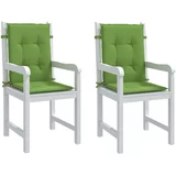  Jastuci za stolice 2 kom prošarano zeleni 100x50x4 cm tkanina