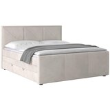 MID.YOU postelja boxspring 180 cm x 200 cm , leseni material krem barve | Shoptok.si