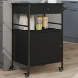  Kuhinjska kolica crna 56 x 43 x 89,5 cm od konstruiranog drva | Eponuda.com