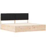  Krevetni okvir s tapiciranim uzglavljem Crna 200 x 200 cm | shoptok.hr