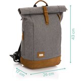 Fillikid torba/ruksak za pelene Rolltop Berlin, crna melange | shoptok.hr