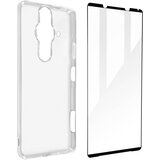 AVIZAR Sony Xperia Pro-I 360° Protection Pack: mehak silikonski gel ovitek iz kaljenega stekla Contour Black - prozoren, (20717532) | Shoptok.si
