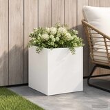  Vrtna saksija Bijela 20 x 20 x 20 cm Čelična vrata | shoptok.hr