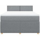  Krevet box spring s madracem svjetlosiva 160x200 cm tkanina | shoptok.hr