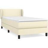  Krevet s oprugama i madracem krem 80 x 200 cm od umjetne kože | shoptok.hr