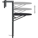 Viseći balkonski stol crni 60 x 64 x 83,5 cm plastični | shoptok.hr