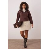 Trendyol Ženski duks Tbbaw26Ao00045, Smeđi | Eponuda.com