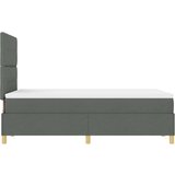 vidaXL Box Spring Krevet s madracem & LED Tamno siva 120x190 cm Tkanina | shoptok.hr