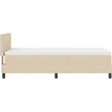  Postelja z vzmetnico z vzmetnico krema 100 x 200 cm blago, (5000128690) | Shoptok.si