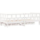 Dnevni krevet s ladicama bez madraca bijeli 80x200 cm masivno drvo | shoptok.hr