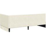  Kutni okvir kreveta s uzglavljem Krema 90 cm x 190 cm Baršun | shoptok.hr