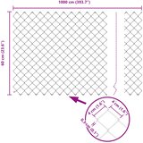  Ograda od lančane veze 10 x 0,6 m Čelik Zelena | shoptok.hr