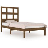  Posteljni okvir medeno rjav iz trdne borovine 100x200 cm, (20645894) | Shoptok.si