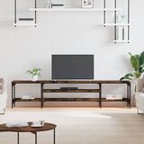 vidaXL TV ormarić boja dimljenog hrasta 201x35x45 cm od drva i željeza Cijene