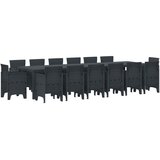  Vrtni set za objed 15 pcs Antracit Polt ratan | Eponuda.ba