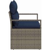  Vrtni kauč s jastukom 120 x 62 x 69 cm poliratan - Siva bez spremišta | shoptok.hr
