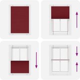 vidaXL Plisirana roleta Bordeaux crvena 95x150 cm Širina tkanine | shoptok.hr
