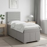  Boxspring krevet s madracem Svjetlosiva 90 x 200 cm Tkanina Slike