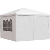 vidaXL Vrtni šotor 3x3 m bel | Shoptok.si
