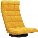 vidaXL Vrtljiv talni stol gorčično rumeno blago | Shoptok.si