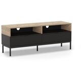 Marckeric Crna/u prirodnoj boji TV komoda u dekoru hrasta 140x55 cm Marion – | shoptok.hr