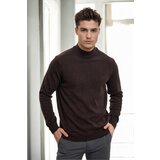 Dewberry 64721 Half Turtleneck Woolen Mens Knit Sweater-COFFEE | shoptok.hr