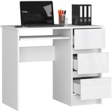 AKORD RAČUNALNIŠKA MIZA A-6 90 cm DESNO BELO / BELO SJAJNO, (21702721) | Shoptok.si