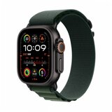Apple watch ultra 2 gps + cellular 49mm black titanium case with dark green alpine loop - medium | Eponuda.com